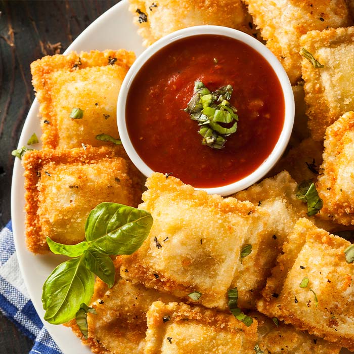 Breaded Beef Ravioli